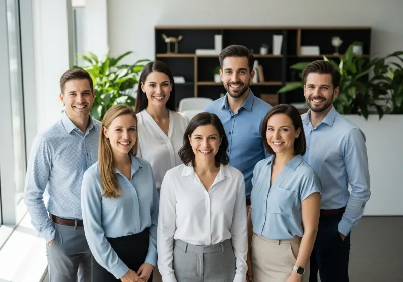 The SeniorPop team in a modern office setting